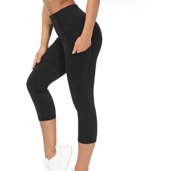 3 packs Thick High Waist Yoga Pants with Pockets, Tummy Control Workout Size XXL - Picture 1 of 5